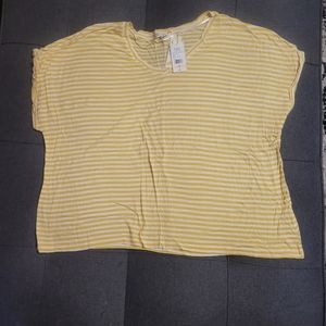 C&C yellow striped 2X top